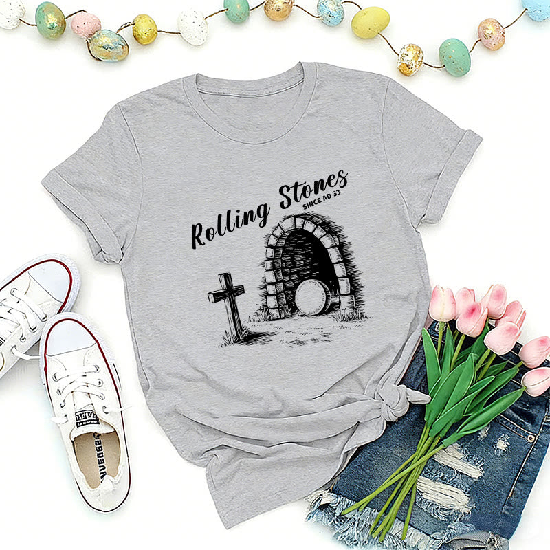 Christianartworkshop Rolling Stones Resurrection Premium T-Shirt - Grey - 2XL - image 2