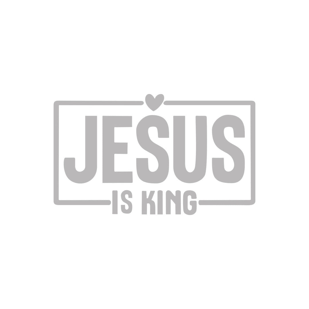 Christianartworkshop Jesus Is King Heart Accent Car Sticker: A Sacred Symbol of Prayer for Daily Travel - Silver - Set of 10 - image 11