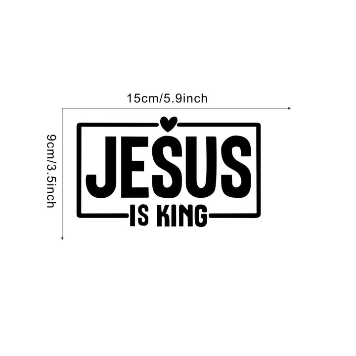 Christianartworkshop Jesus Is King Heart Accent Car Sticker: A Sacred Symbol of Prayer for Daily Travel - image 13
