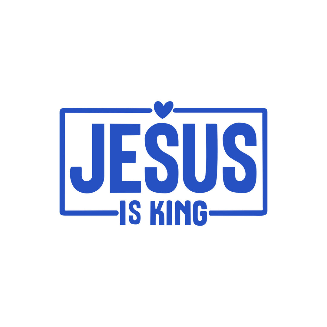 Christianartworkshop Jesus Is King Heart Accent Car Sticker: A Sacred Symbol of Prayer for Daily Travel - Blue - Set of 10 - image 7