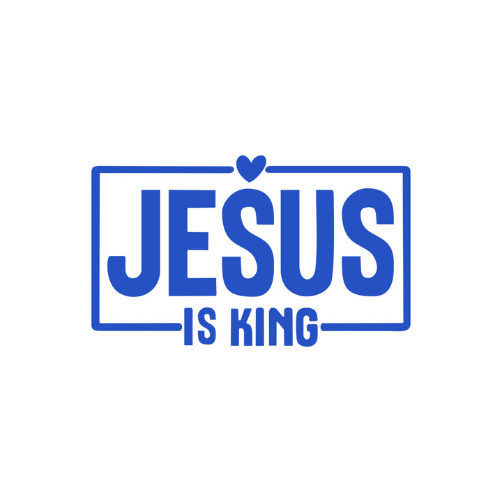 Christianartworkshop Jesus Is King Heart Accent Car Sticker: A Sacred Symbol of Prayer for Daily Travel - Blue - Set of 10 - image 7