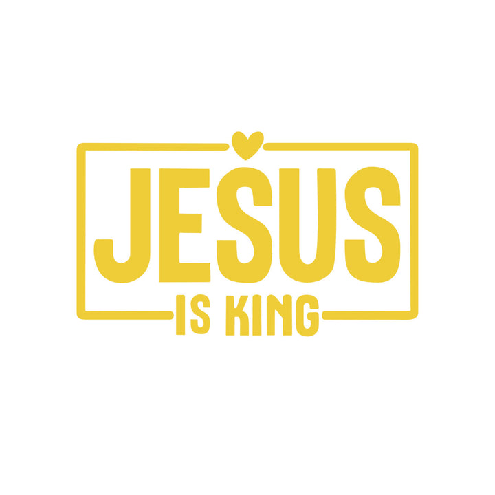 Christianartworkshop Jesus Is King Heart Accent Car Sticker: A Sacred Symbol of Prayer for Daily Travel - Yellow - Set of 10 - image 10