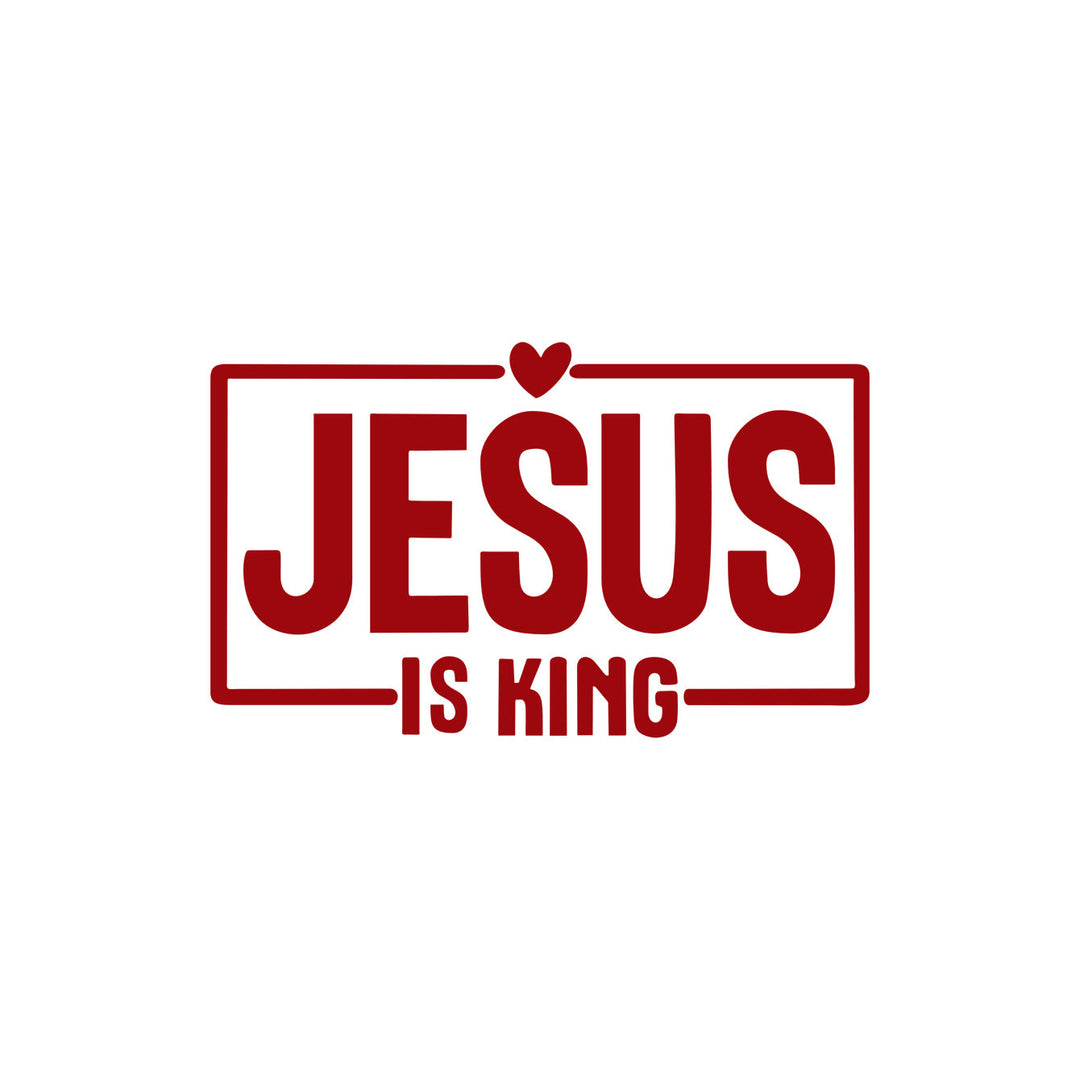 Christianartworkshop Jesus Is King Heart Accent Car Sticker: A Sacred Symbol of Prayer for Daily Travel - Red - Set of 10 - image 8