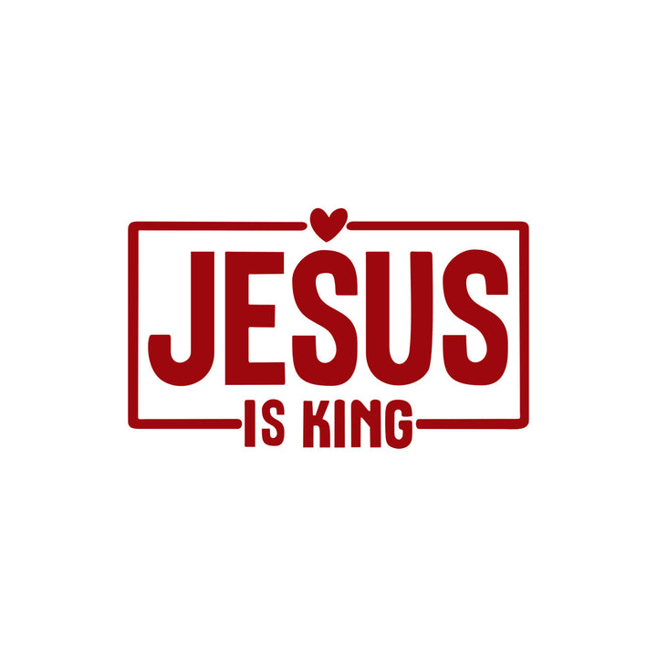 Christianartworkshop Jesus Is King Heart Accent Car Sticker: A Sacred Symbol of Prayer for Daily Travel - Red - Set of 10 - image 8