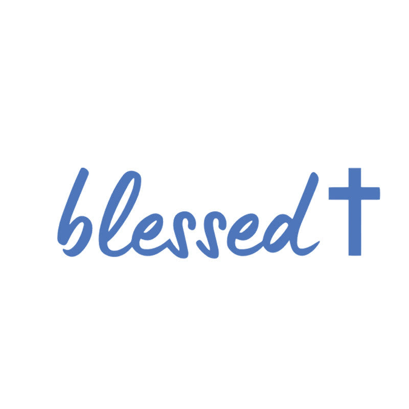 Christianartworkshop Blessed Cross Accent Car Sticker: A Sacred Symbol of Prayer for Daily Travel - Blue - Set of 10 - image 9