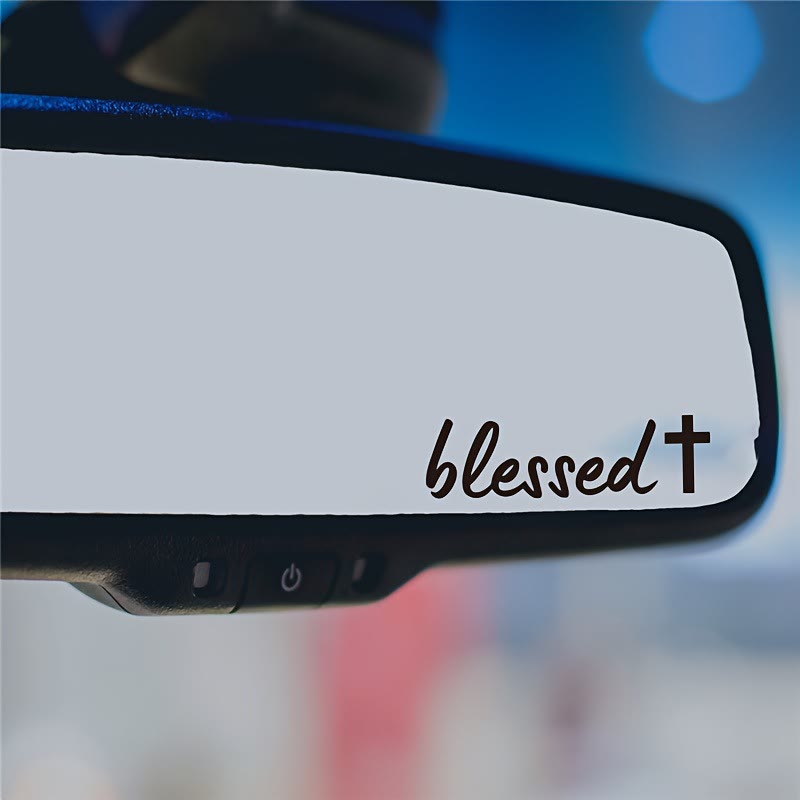 Christianartworkshop Blessed Cross Accent Car Sticker: A Sacred Symbol of Prayer for Daily Travel - image 5