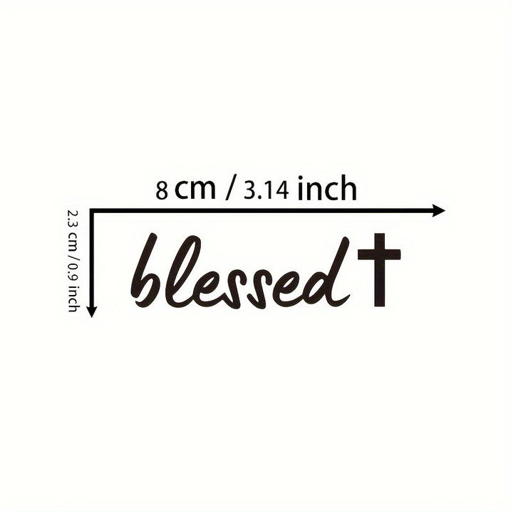 Christianartworkshop Blessed Cross Accent Car Sticker: A Sacred Symbol of Prayer for Daily Travel - image 15