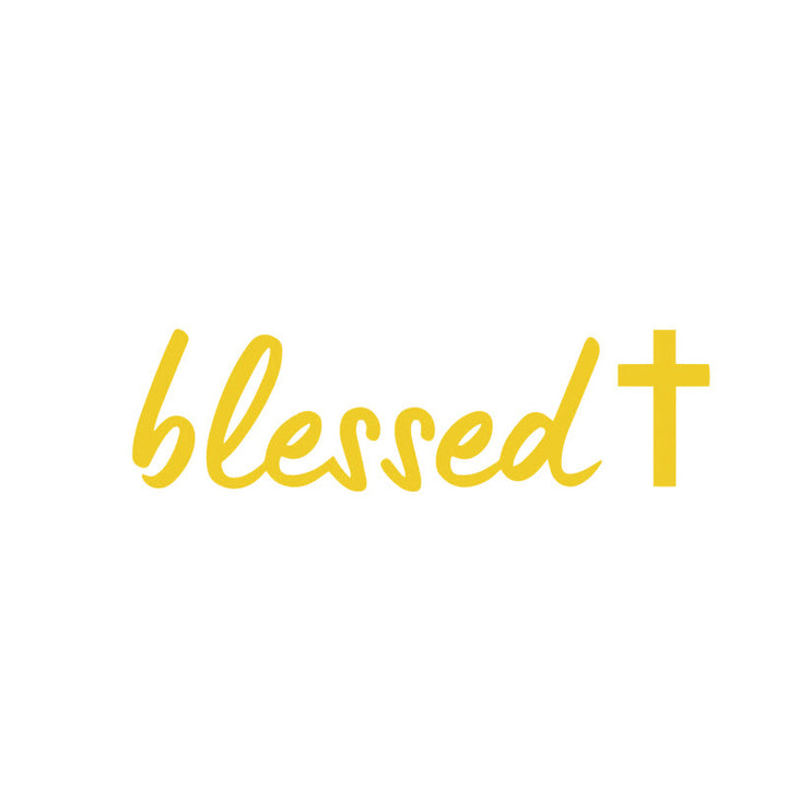 Christianartworkshop Blessed Cross Accent Car Sticker: A Sacred Symbol of Prayer for Daily Travel - Yellow - Set of 10 - image 12