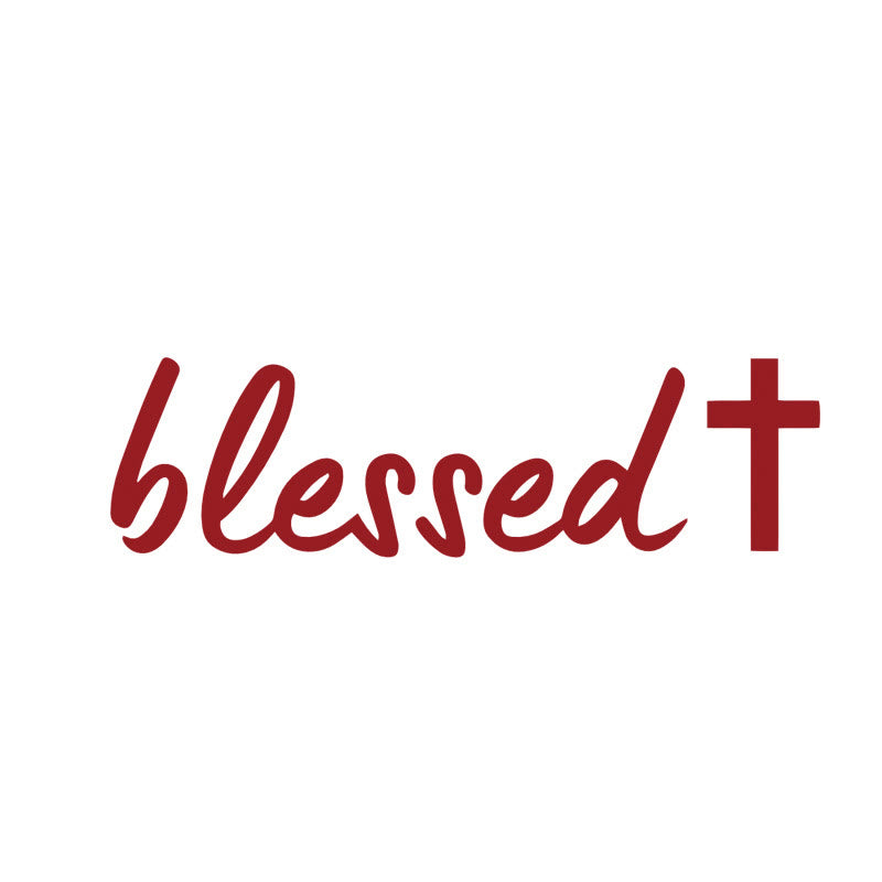 Christianartworkshop Blessed Cross Accent Car Sticker: A Sacred Symbol of Prayer for Daily Travel - Red - Set of 10 - image 10
