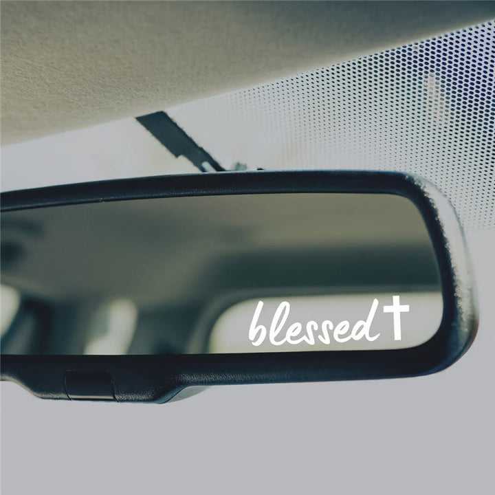 Christianartworkshop Blessed Cross Accent Car Sticker: A Sacred Symbol of Prayer for Daily Travel - image 1