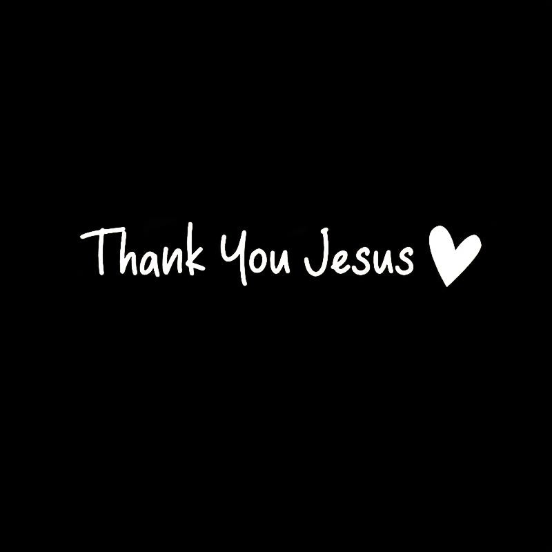 Christianartworkshop Thank You Jesus Heart Car Sticker: A Symbol of Grateful Faith for Vehicle Decor - image 4