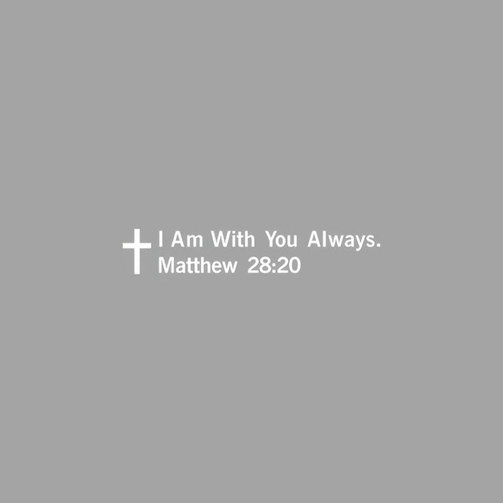 Christianartworkshop Matthew 28:20 I Am With You Always Car Sticker: Cross Motif for Faithful Vehicle Decor - image 5