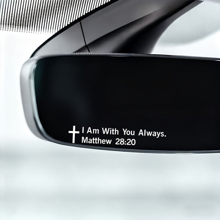 Christianartworkshop Matthew 28:20 I Am With You Always Car Sticker: Cross Motif for Faithful Vehicle Decor - image 3