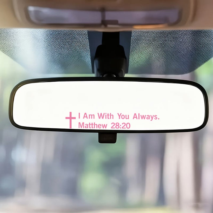 Christianartworkshop Matthew 28:20 I Am With You Always Car Sticker: Cross Motif for Faithful Vehicle Decor - Pink - Set of 10 - image 6