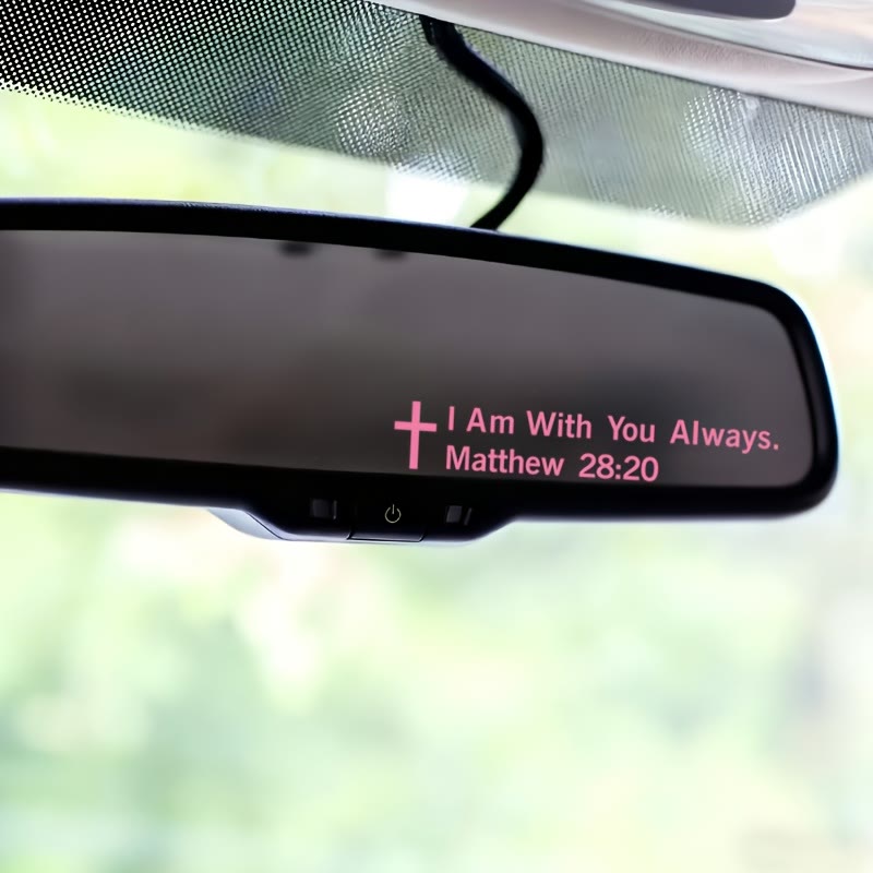 Christianartworkshop Matthew 28:20 I Am With You Always Car Sticker: Cross Motif for Faithful Vehicle Decor - image 7