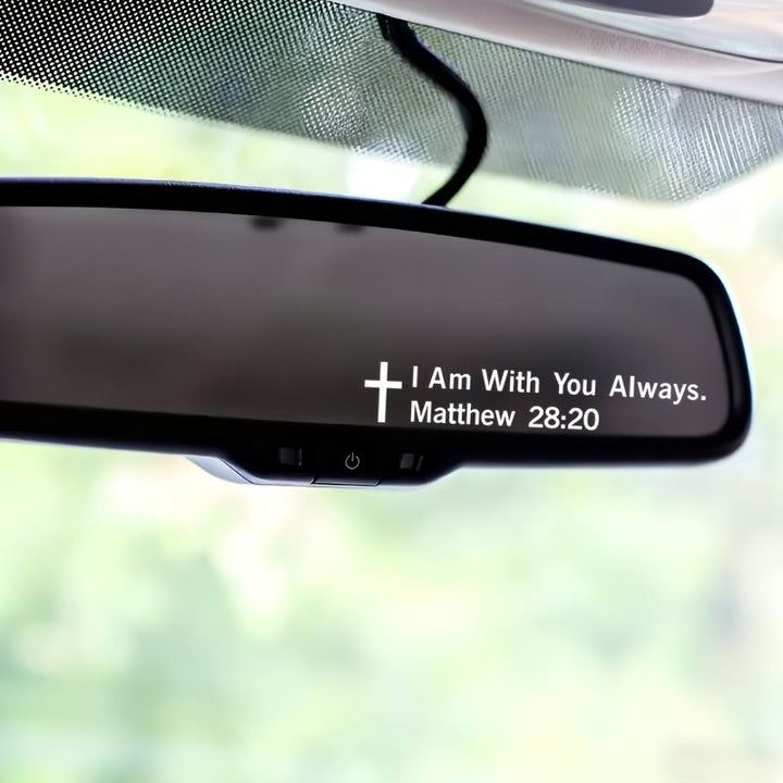 Christianartworkshop Matthew 28:20 I Am With You Always Car Sticker: Cross Motif for Faithful Vehicle Decor - White - Set of 10 - image 4