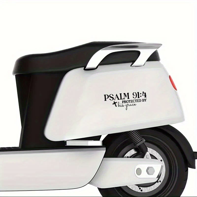 Christianartworkshop Divine Grace Psalm 91:4 Car Sticker: Cross Accent for God’s Gracious Shielding - image 4