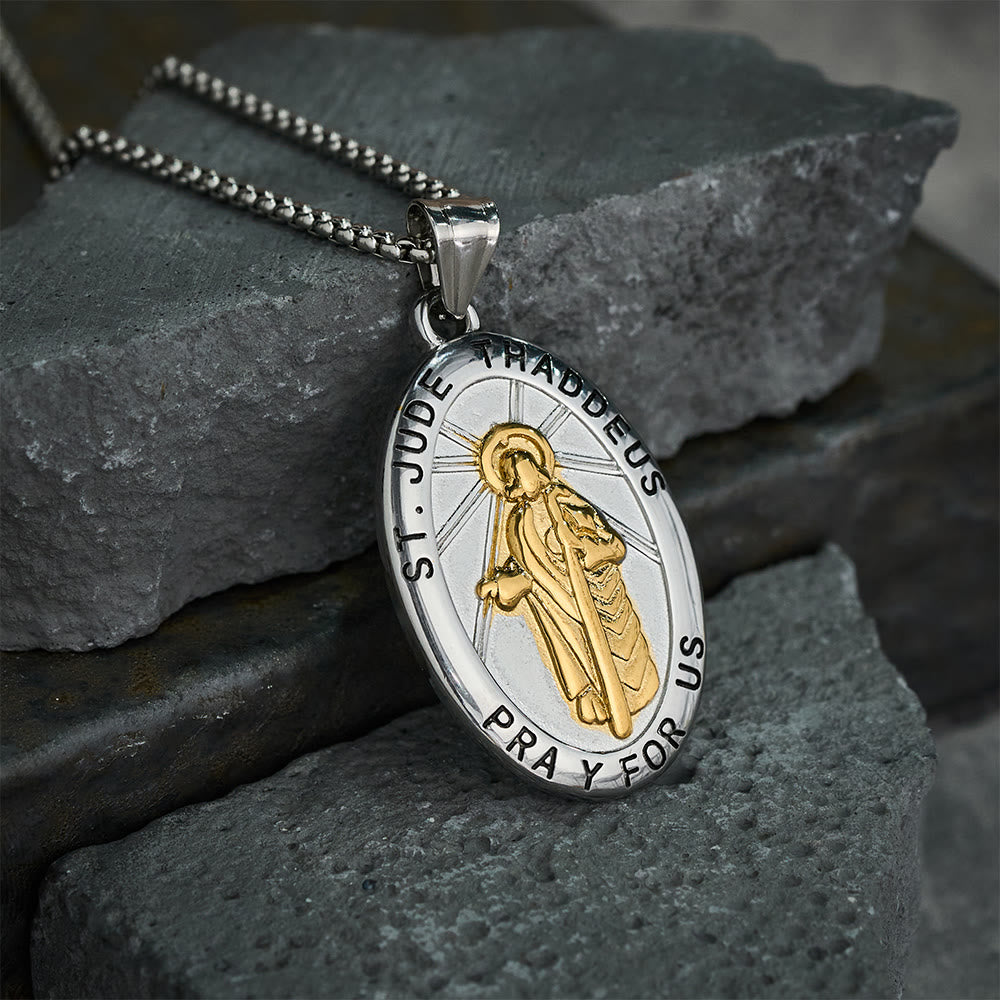 Christianartworkshop St. Jude Thaddeus Pendant Necklace - Gold - image 1