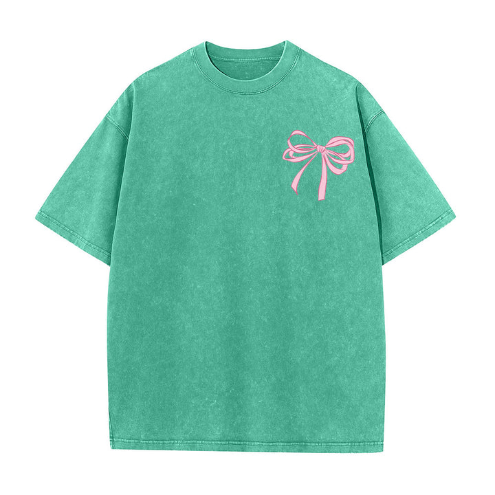 Christianartworkshop God Is Within Her Psalm 46:5 Bow Accent Unisex Washed T-shirt - image 11