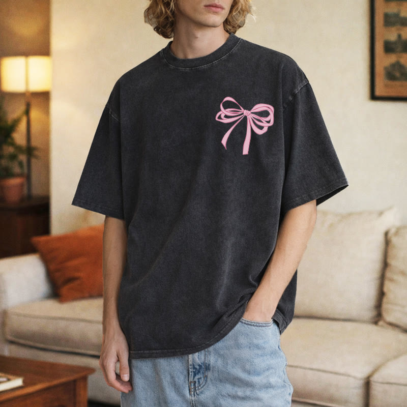 Christianartworkshop God Is Within Her Psalm 46:5 Bow Accent Unisex Washed T-shirt - image 3