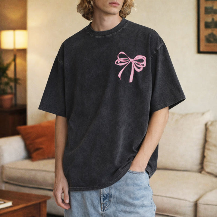 Christianartworkshop God Is Within Her Psalm 46:5 Bow Accent Unisex Washed T-shirt - image 3