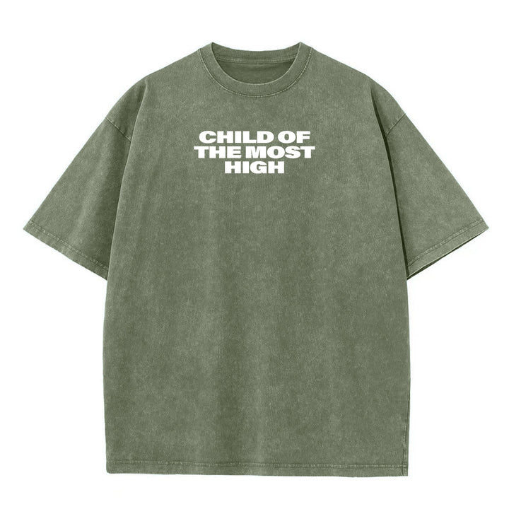 Christianartworkshop Child of the Most High Cross Bold Lettering Unisex Washed T-shirt - image 17
