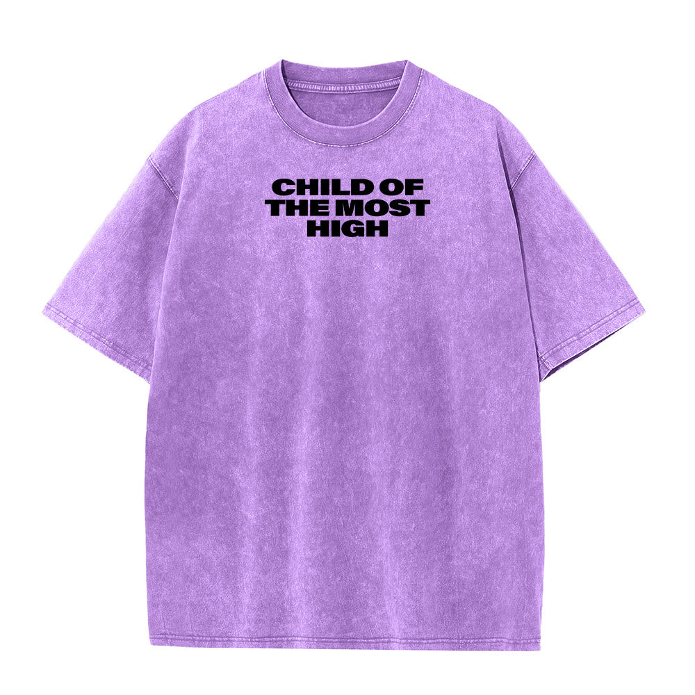 Christianartworkshop Child of the Most High Cross Bold Lettering Unisex Washed T-shirt - image 30