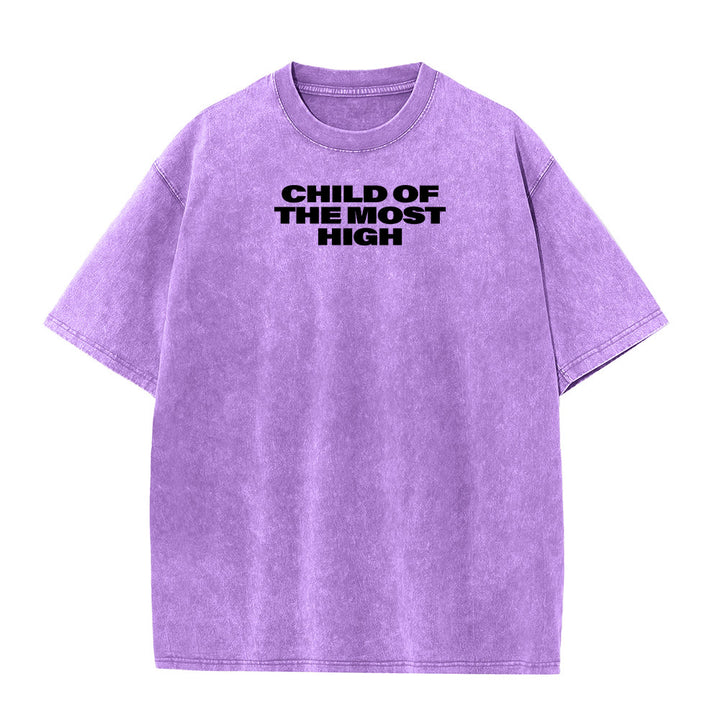 Christianartworkshop Child of the Most High Cross Bold Lettering Unisex Washed T-shirt - image 30