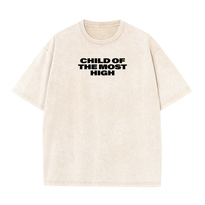 Christianartworkshop Child of the Most High Cross Bold Lettering Unisex Washed T-shirt - image 23
