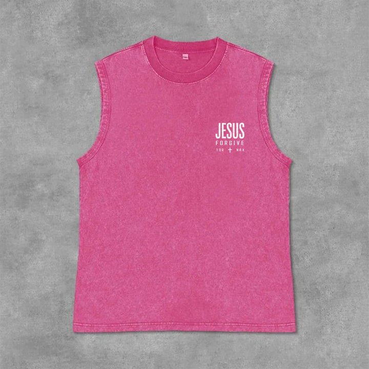Christianartworkshop Jesus Name Above All Names Unisex Washed Tank Top - image 27