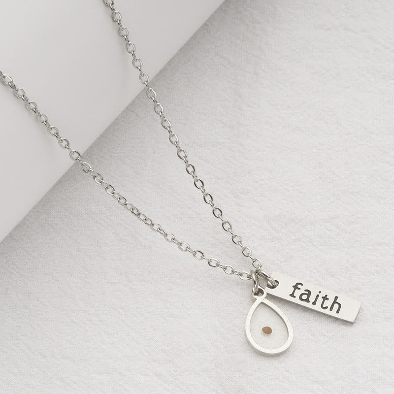 Christianartworkshop Heart & Tear Drop Mustard Seed Faith Necklace: A Symbol of Tiny yet Powerful Faith - image 5