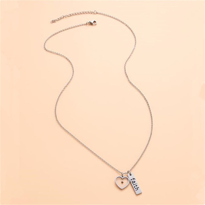Christianartworkshop Heart & Tear Drop Mustard Seed Faith Necklace: A Symbol of Tiny yet Powerful Faith - image 2