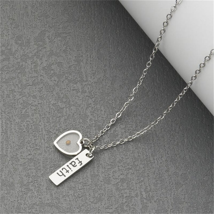 Christianartworkshop Heart & Tear Drop Mustard Seed Faith Necklace: A Symbol of Tiny yet Powerful Faith - image 3
