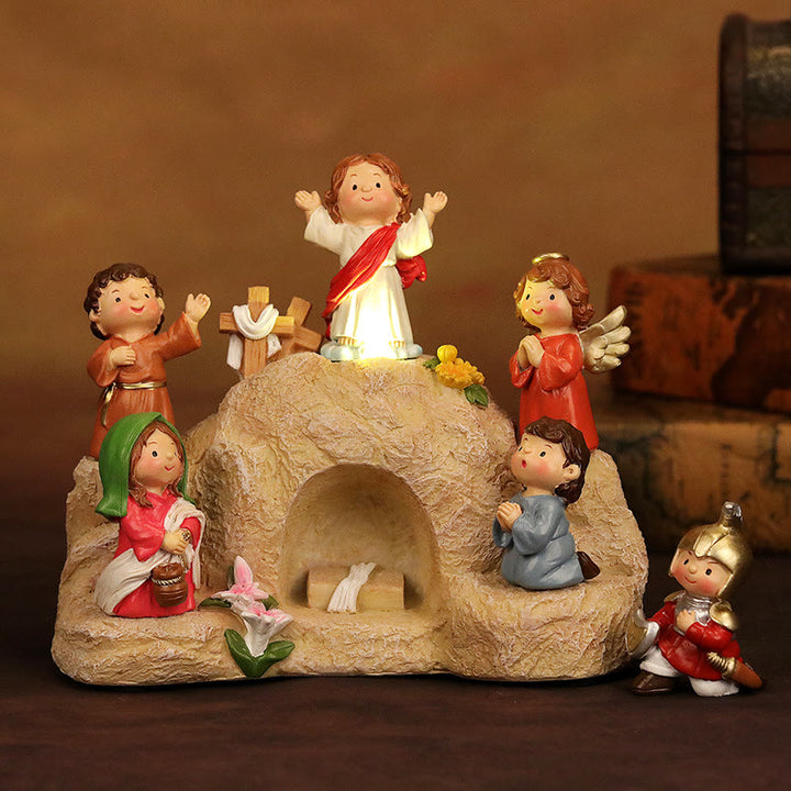 Christianartworkshop Luminous Easter Cartoon Figure Ornament: Symbol of Hope and New Beginnings - Easter - image 0