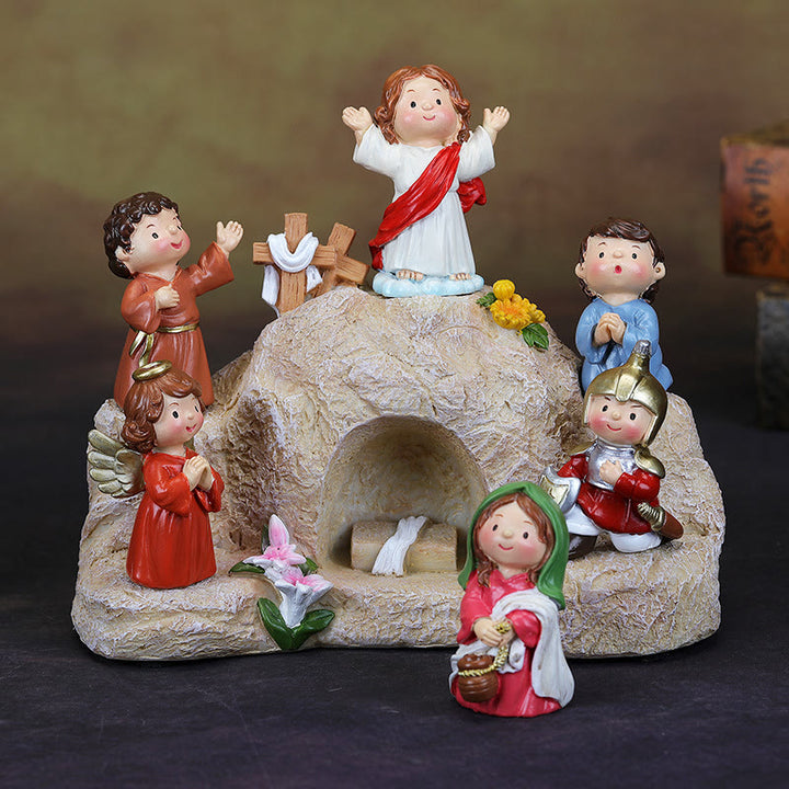 Christianartworkshop Luminous Easter Cartoon Figure Ornament: Symbol of Hope and New Beginnings - image 3