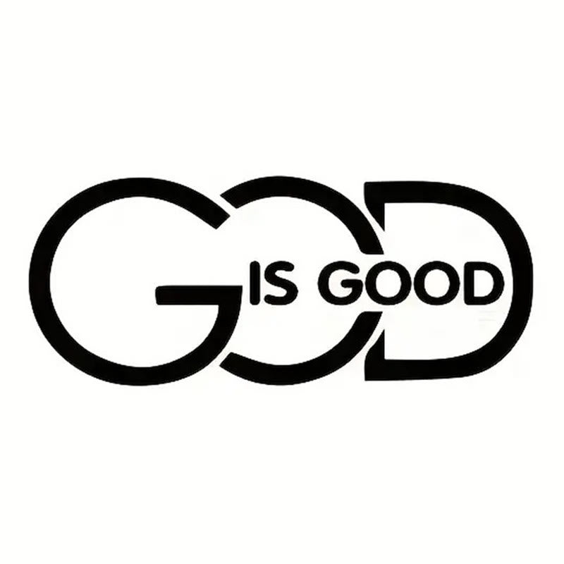 Christianartworkshop GOD IS GOOD Car Decal: Symbol of Faith and Blessing on the Road - Reflective Black - 10pcs - image 6
