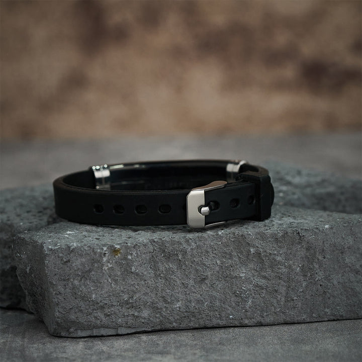 Christianartworkshop Luminous Silicon Cross Bracelet with Matthew 19:26: Timeless Message of Hope and Faith - image 6