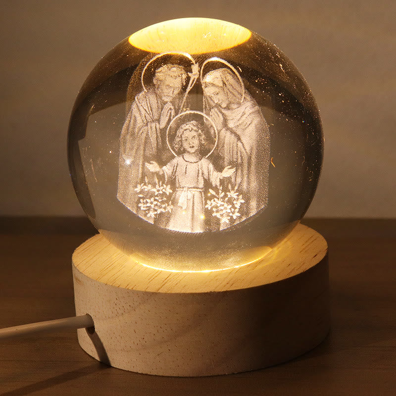 Christianartworkshop Luminous Sacred Imagery Crystal Sphere: Symbol of Divine Light and Grace - G - 8CM Ball - image 6