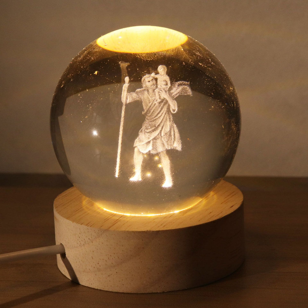 Christianartworkshop Luminous Sacred Imagery Crystal Sphere: Symbol of Divine Light and Grace - E - 8CM Ball - image 4