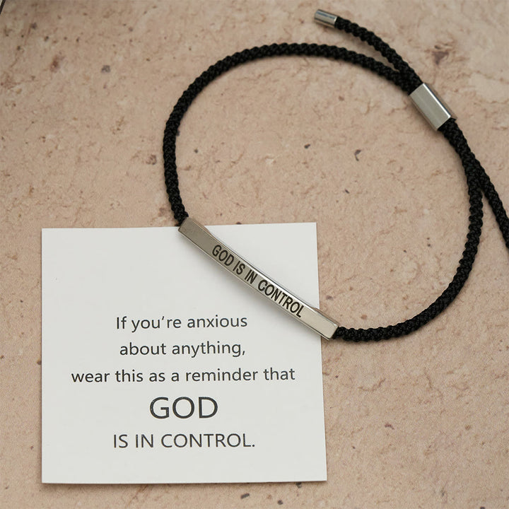 Christianartworkshop God Is in Control Faith Bracelet: A Symbol of Trust & Wedding Blessing - image 1