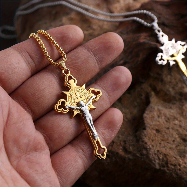 Christianartworkshop Openwork Crucifix Pendant Necklace: Symbol of Faith and Divine Protection - image 3