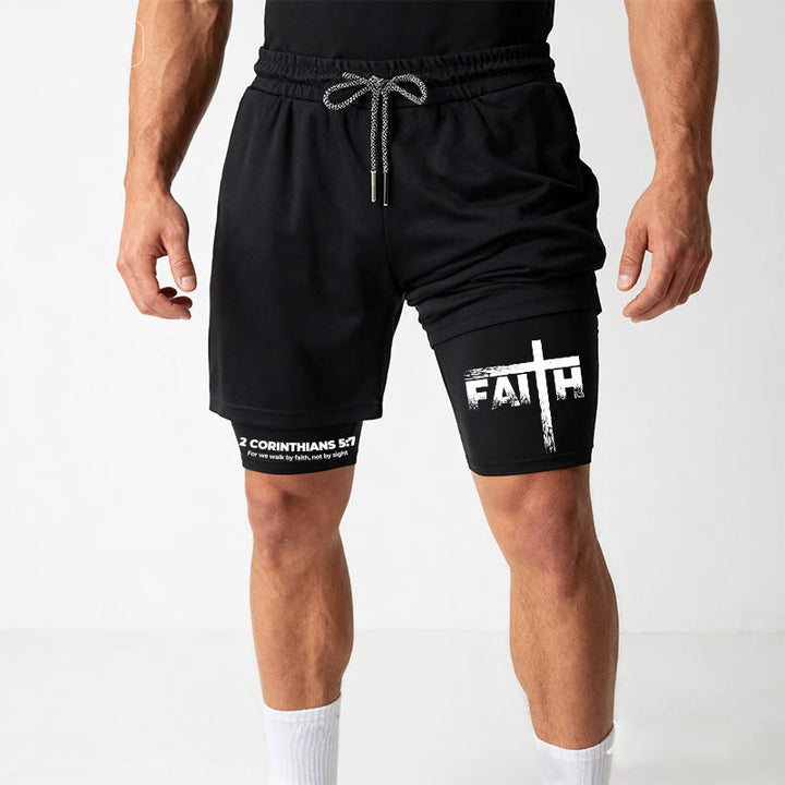 Christianartworkshop Faith Is Our Strength Performance Shorts - image 12
