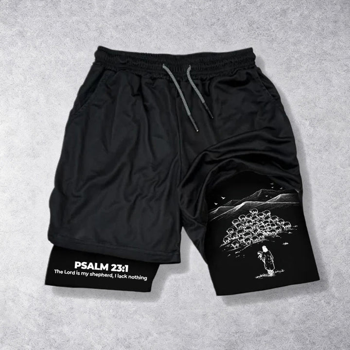 Christianartworkshop Psalm 23 Faithful Shepherd Printed Shorts - image 13