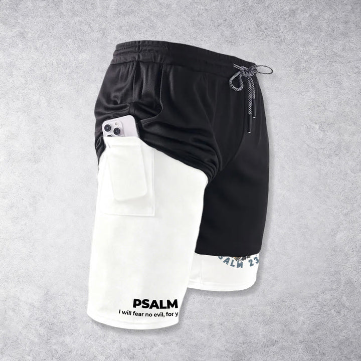 Christianartworkshop Psalm 23 I Will Fear No Evil Printed Shorts - image 8