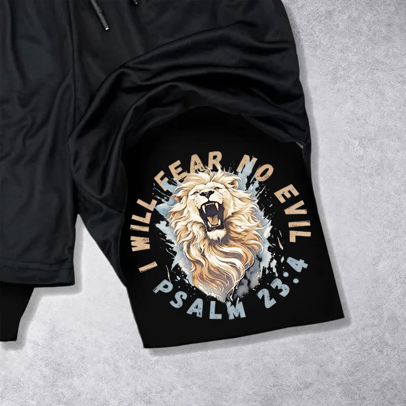 Christianartworkshop Psalm 23 I Will Fear No Evil Printed Shorts - image 15