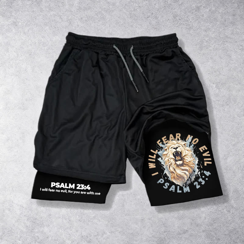 Christianartworkshop Psalm 23 I Will Fear No Evil Printed Shorts - image 13