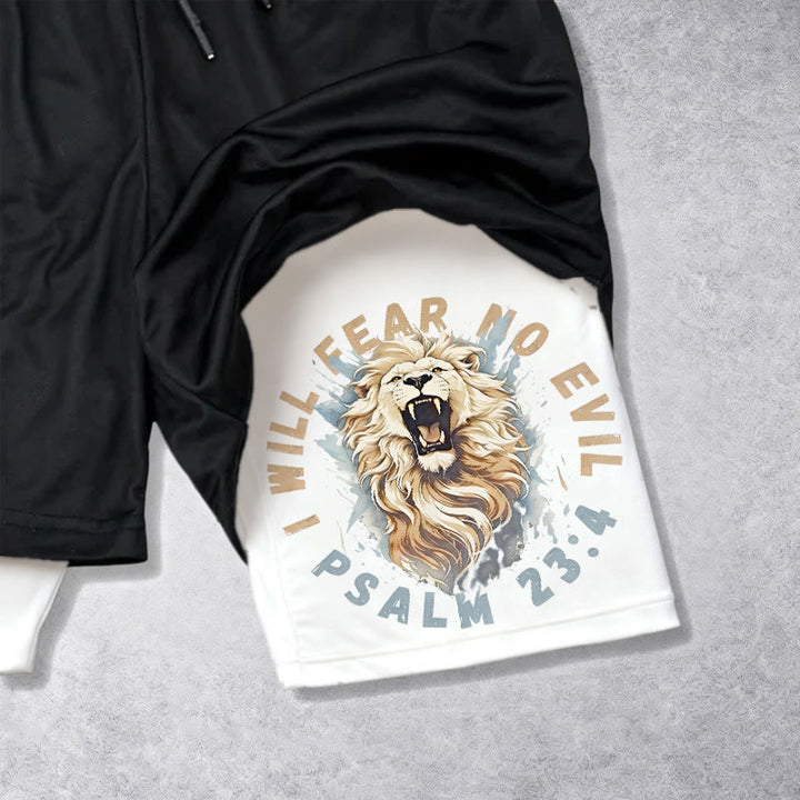 Christianartworkshop Psalm 23 I Will Fear No Evil Printed Shorts - image 7