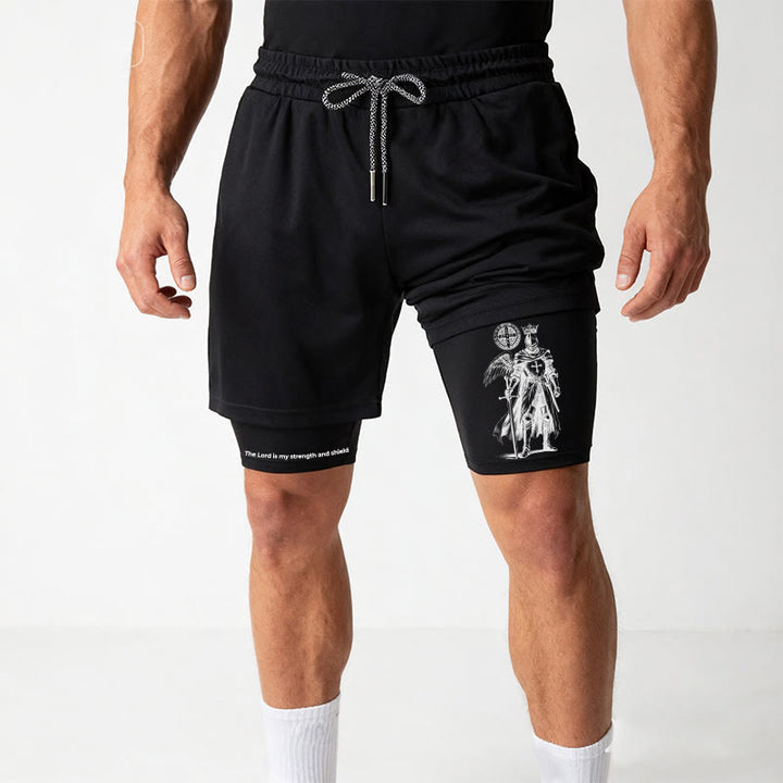 Christianartworkshop The Lord Is My Strength and Shield Knight Performance Shorts - image 11