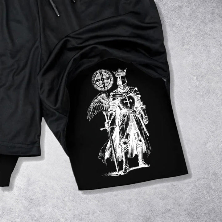 Christianartworkshop The Lord Is My Strength and Shield Knight Performance Shorts - image 14