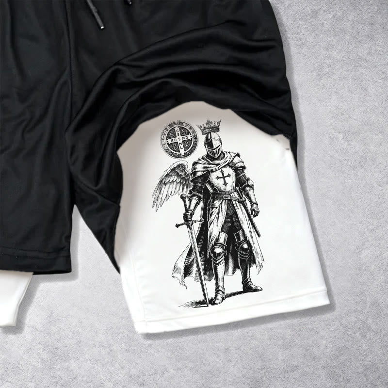 Christianartworkshop The Lord Is My Strength and Shield Knight Performance Shorts - image 5